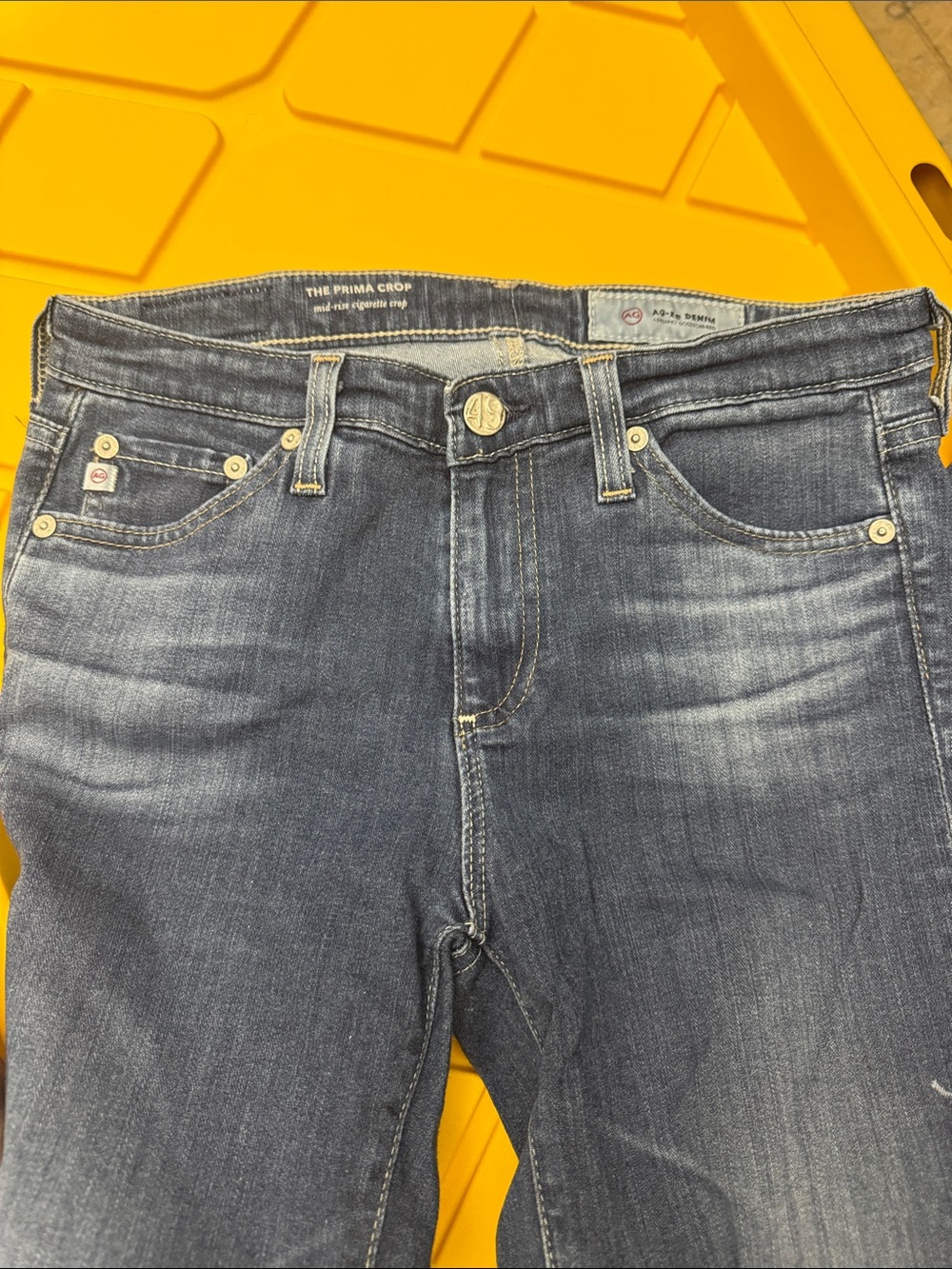 AG soft the prima crop Straight Leg Jeans Blue 25